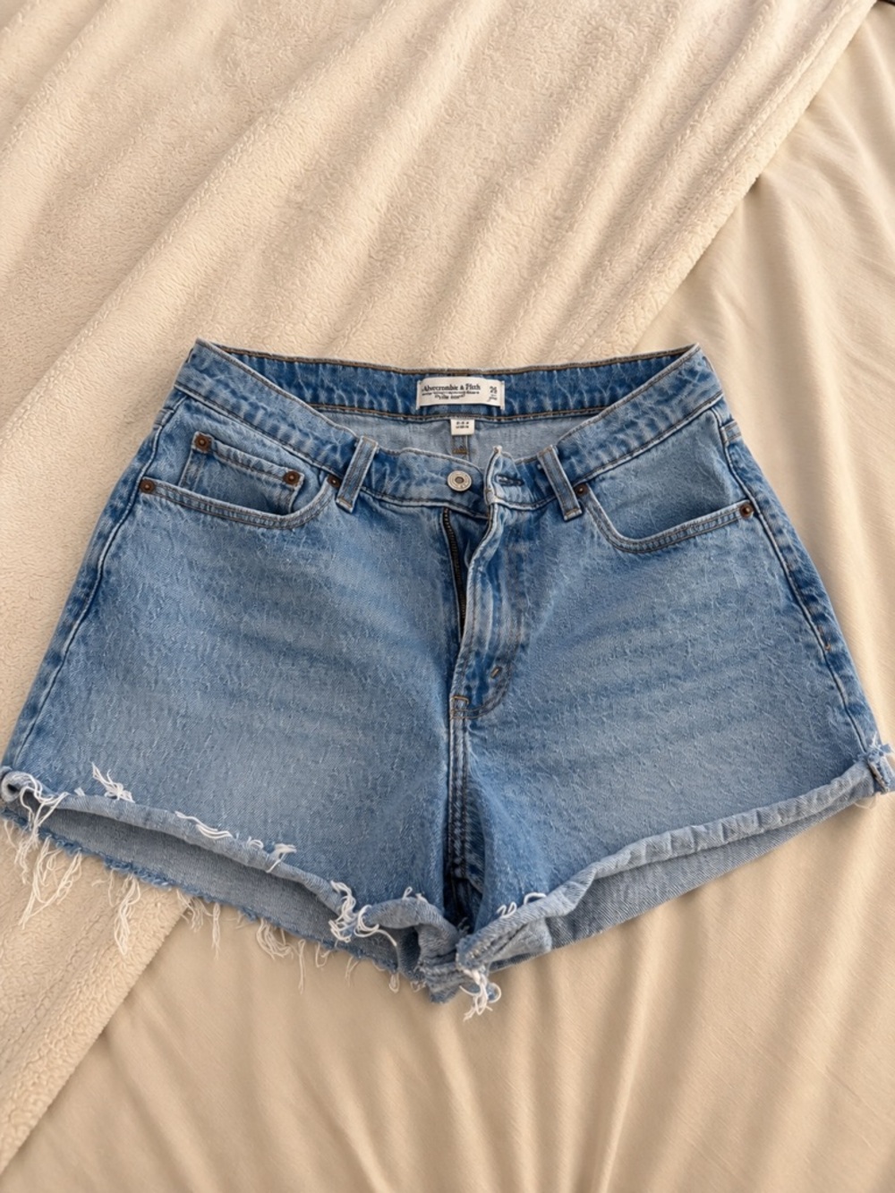 Abercrombie & Fitch Light Blue Denim Cutoff Shorts